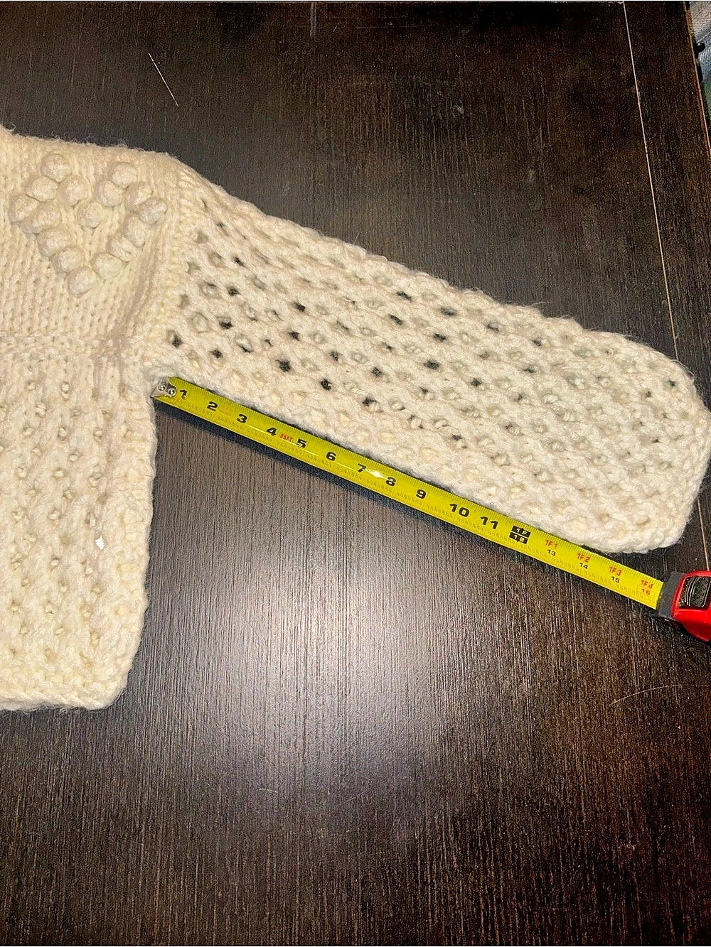 Liu Liu Mohair Cropped Chunky Cardigan Boho Chic Cottagecore Size L - Picture 8 of 8